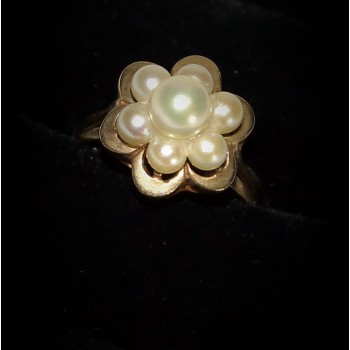 1970'S Pearl Cocktail Ring